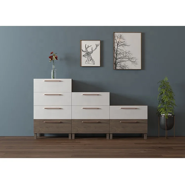 Высокое качество Комод Белый комбинированный Деревянный Комод мебель