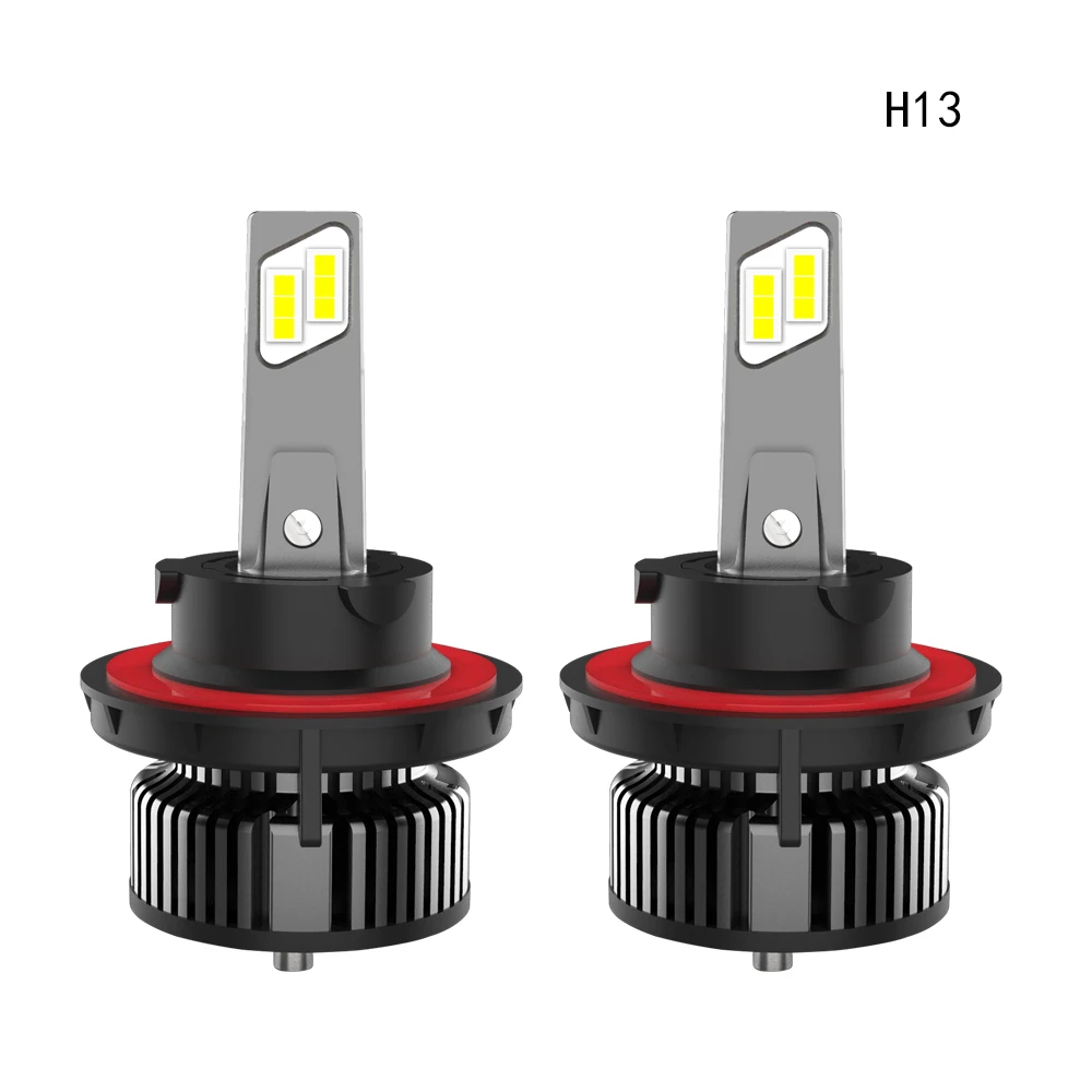 DMEX Fan Cooling LED Headlight H13 9008 80W 65000K Conversion Kit 8000LM High Brightness Bi LED Headlamp