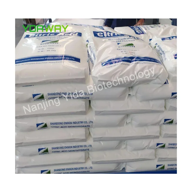 China price Ensign citric acid anhydrous food grade ttca rzbc cas no 77-92-9 lemon acid anhydrous citric acid monohydrate