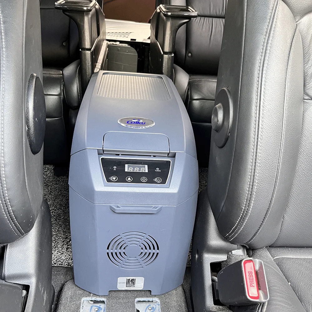 Colku DC-15F Food Grade Material 14L Portable Refrigerator Compressor 12V Mini Car Armrest Fridge