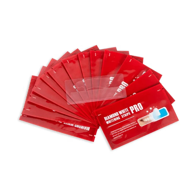 Advanced 100% Natural Peroxide  Dissolving Teeth Whitening Strips For Home Use