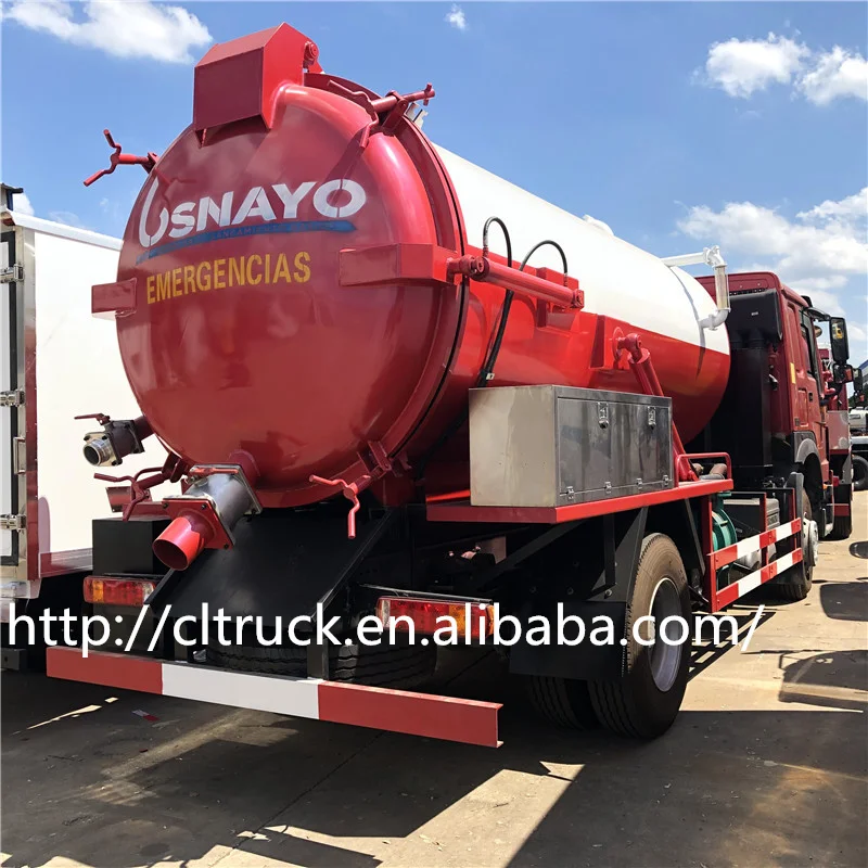 howo 6x4 10 wheeler 20000 litres truck mounted sand waste septic pump suction vacuum loader truck