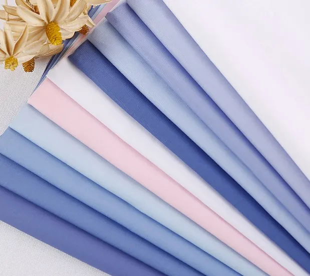 Solid Color CVC 60% Cotton 32x32 130x70 150gsm Fabric for Business Clothing Shirt Blouse