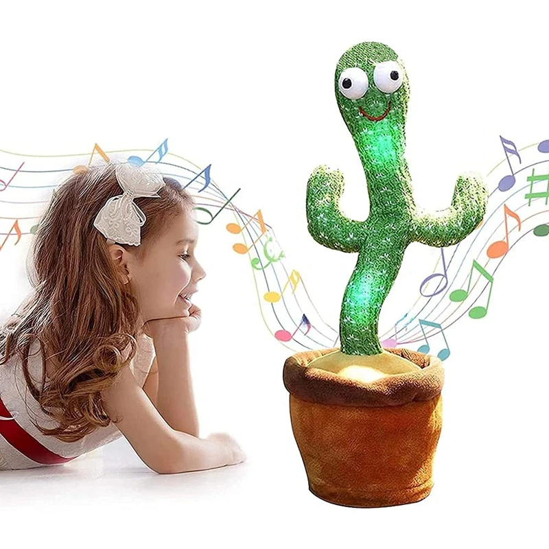Talking Singing Dancing Cactus Recording Plush Toy