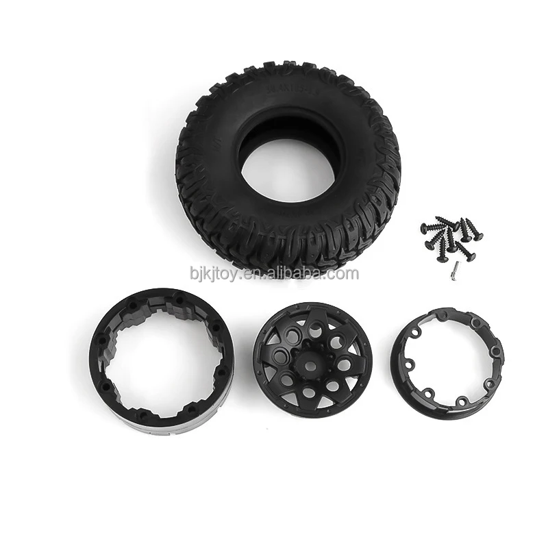 1.9 Inch Rubber Tyres Tire and Wheel Rim for SCX10 TRX4 TRX6 105mm*38mm Rc Car Parts Rc Hobby Accessories