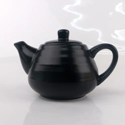 Wholesale Modern Design Handle Ceramic matte colorful glazed Stripes Tea Pot