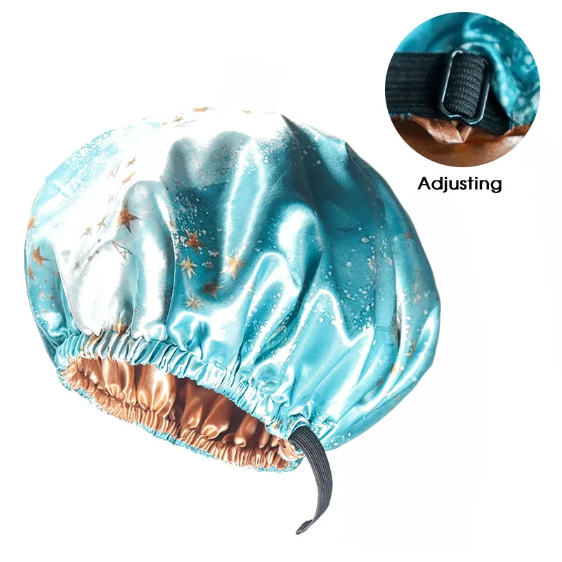 2022 New Arrival Custom Satin Headband Satin Double Layer Reversible Zodiac Sleeping Bonnets Silk Satin bonnet