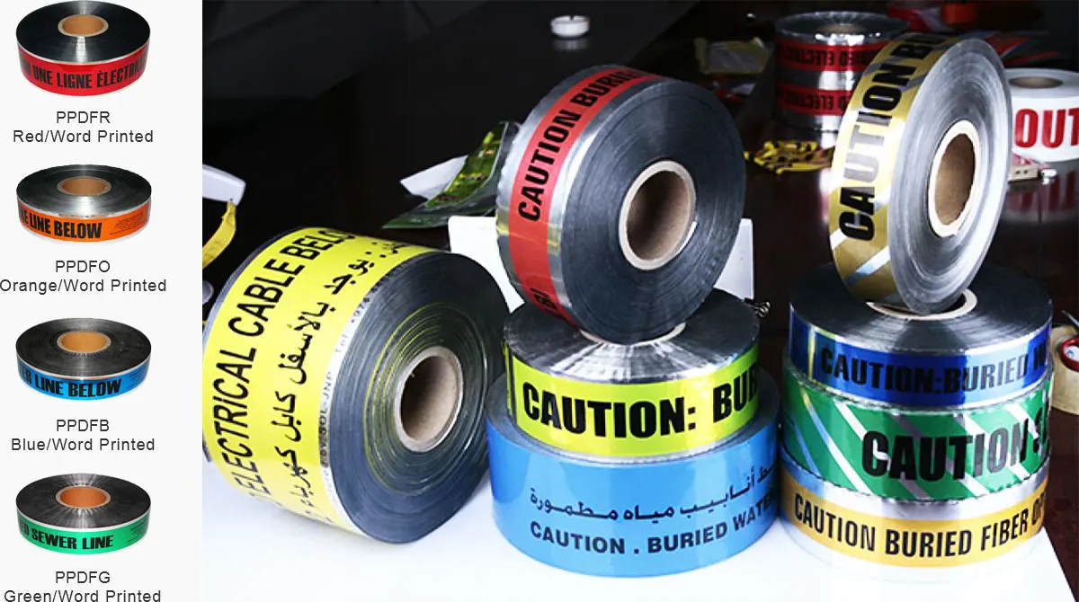 Detectable Buried Barricade  Warning Tape