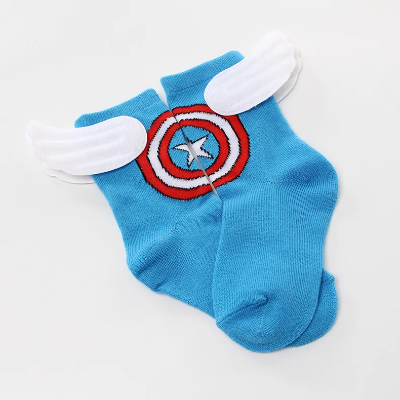 От 3 до 6 лет, детские носки с супер с рисунком героев из мультфильма, Детские хлопковые носки с изображением персонажей Crazy прикольные героя «унисекс» для мальчиков и девочек, носки с высокой пяткой