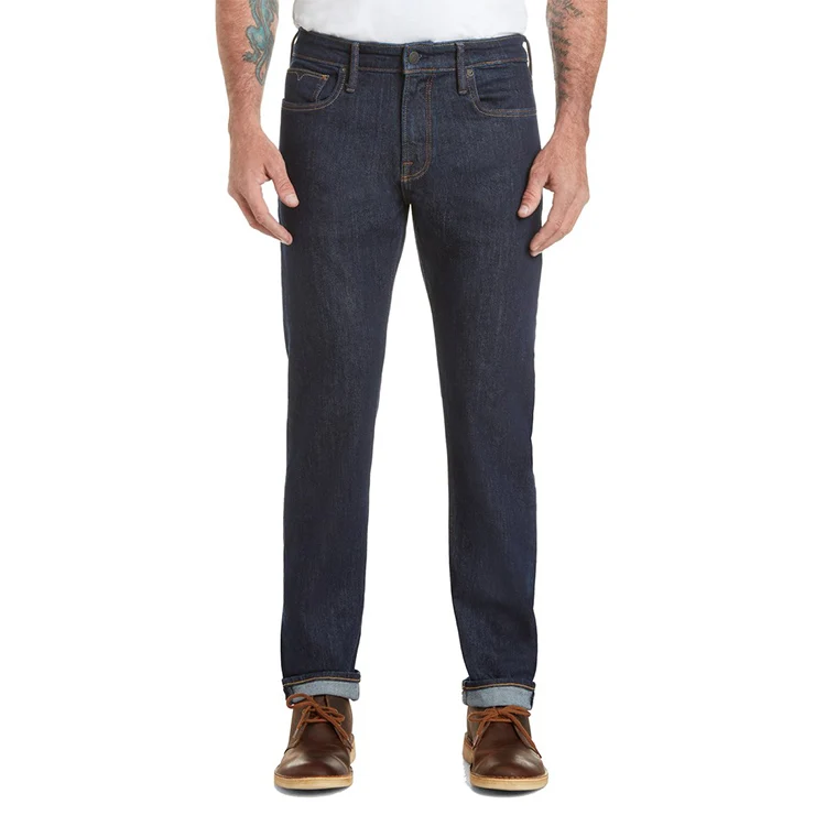 Мужские облегающие джинсы на молнии, синие и черные джинсы из 100% хлопка со средней посадкой