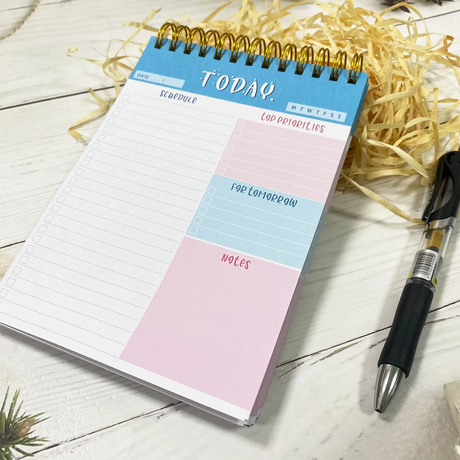 Wholesale Custom Logo 2023 Daily Planner A4 A5 B5 Size Wireo Spiral Notebook Student Notepad