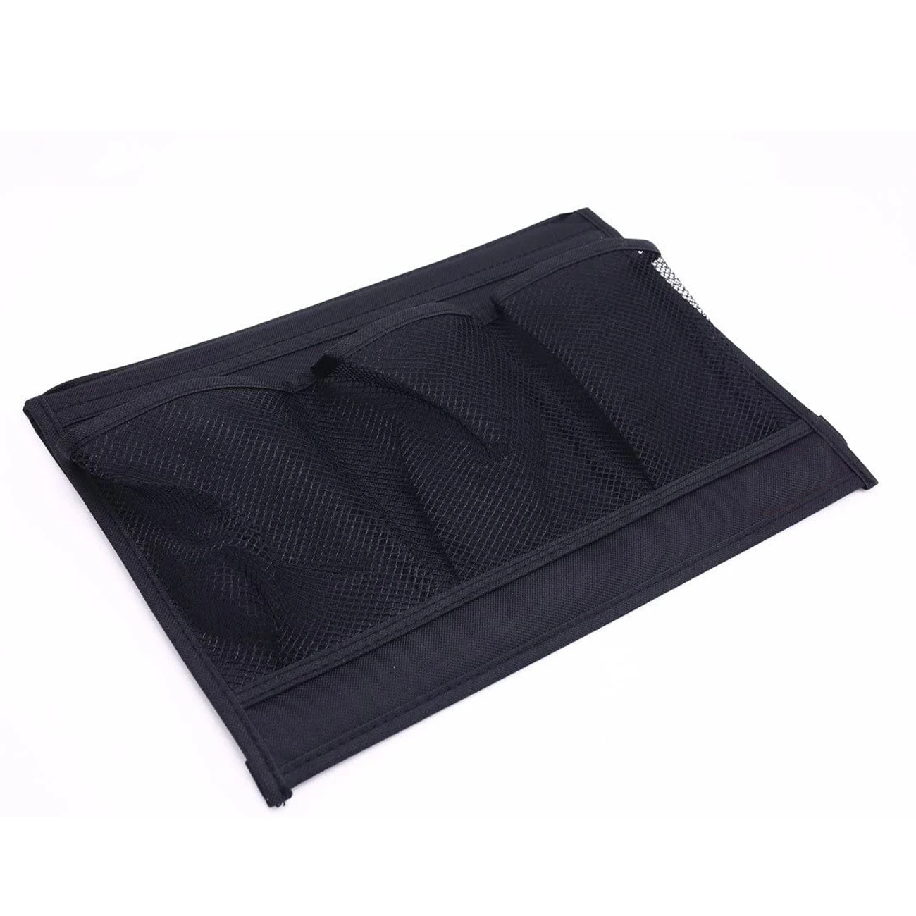 
90% Fabric And 10% Leather Best Bedside Table Organiser For Tablet Magazine Phone Remotes Black 