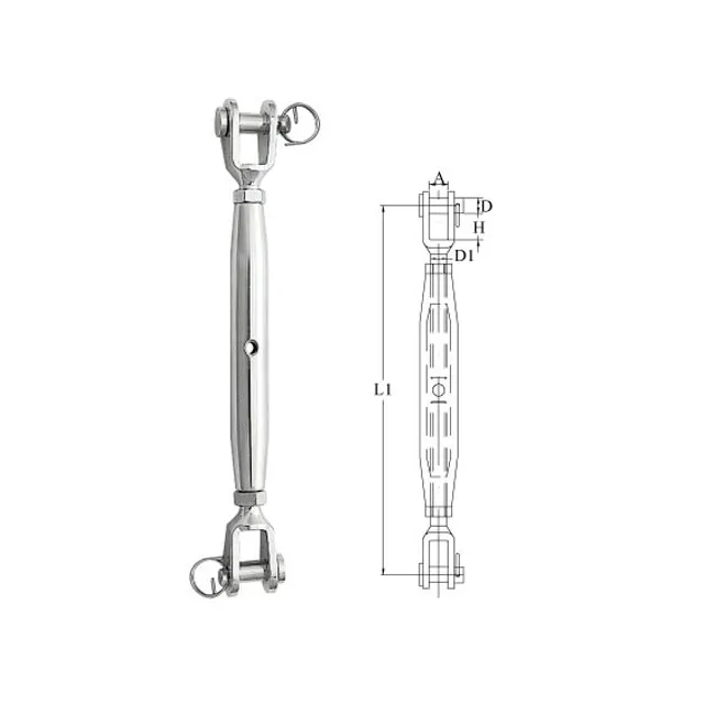 stainless steel rigging screw jaw & jaw welded form european type