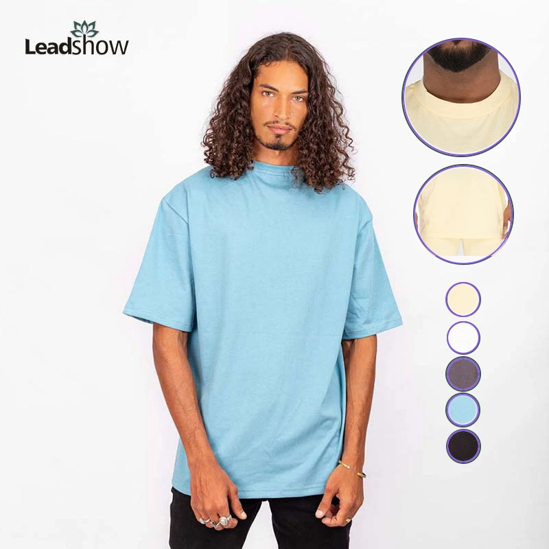 Custom logo quality 100% heavy cotton oversize mens streetwear sport t-shirt gym wear tshirt oversized drop shoulder for men