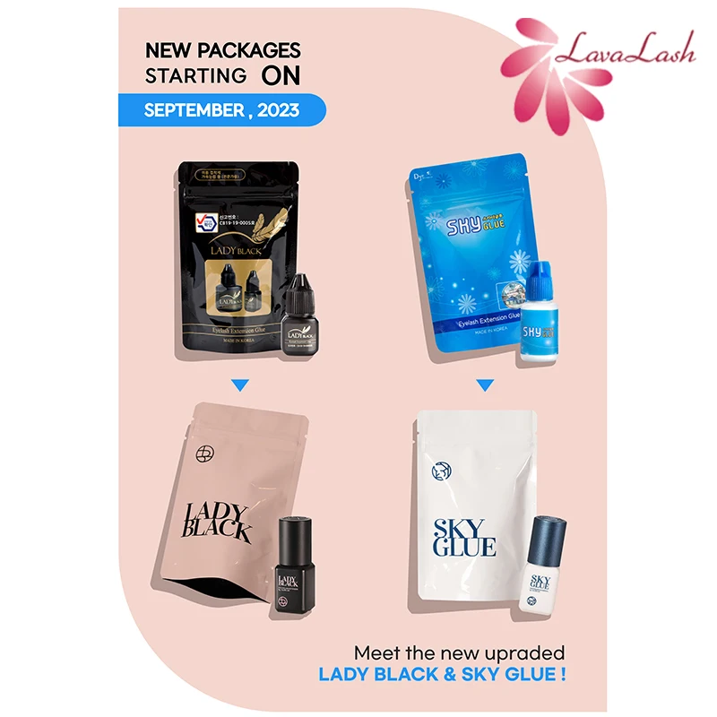 Korea super sky s+ Private label eyelash extension odm oem Eyelash fast dry adhesive