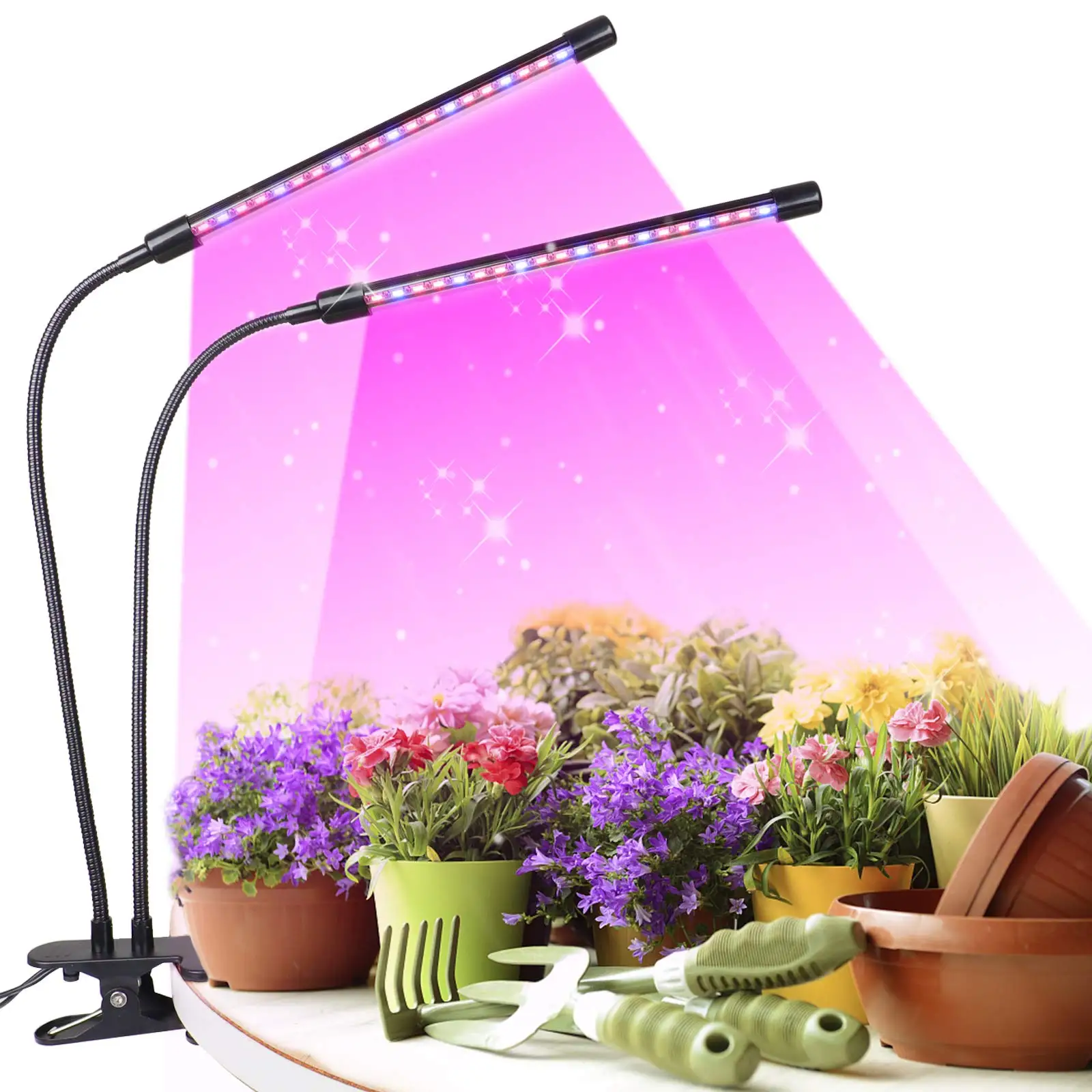 2 Heads 4 Heads Usb 15w 20W 40W Led Plant Grow Light With Timing Dimming Function For Indoor Fruit Vegetable Potted Plants Lamps