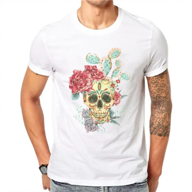 Design High Quality T Shirt 100% Cotton Crossfit Gyms Fitness T Shirts Made in China Custom Printed Cheap Man Skull Casual OEM