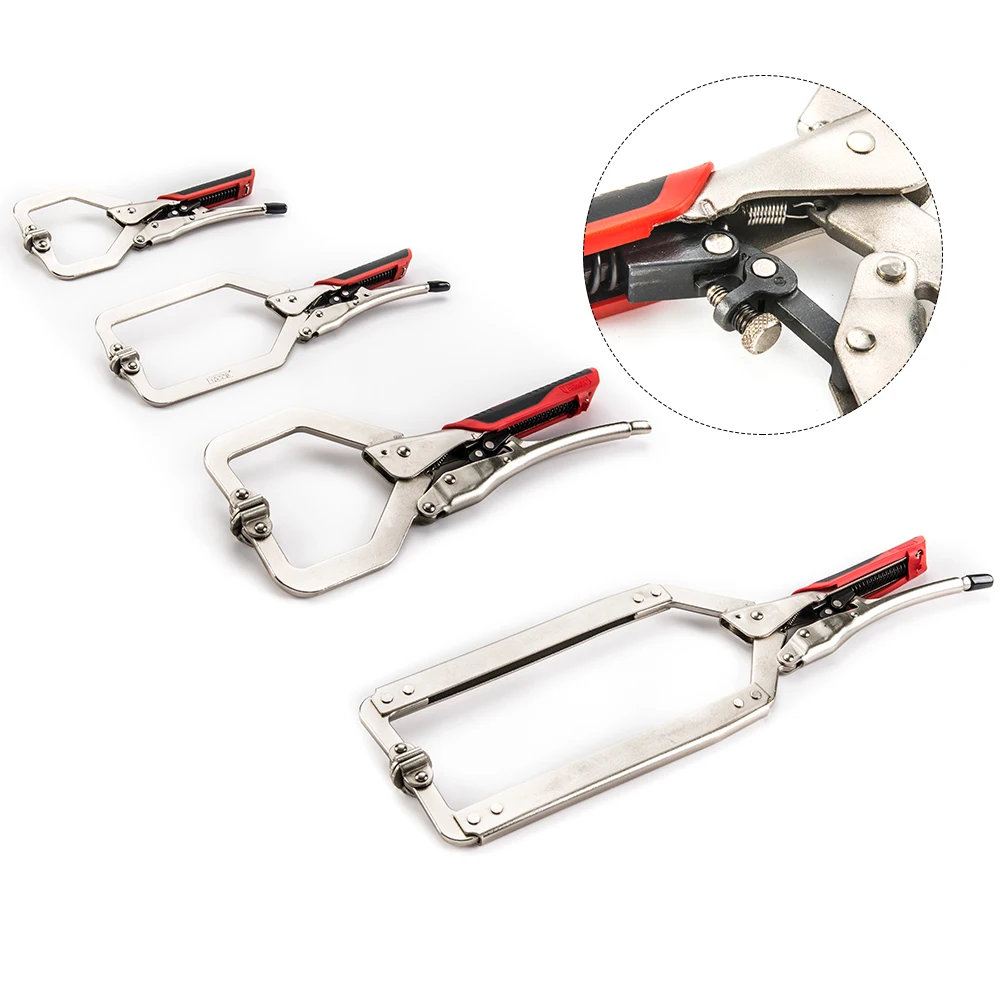 Metal carpenter vise grip locking clip plier C type woodworking welding self adjusting quick released wood clamp face clamp
