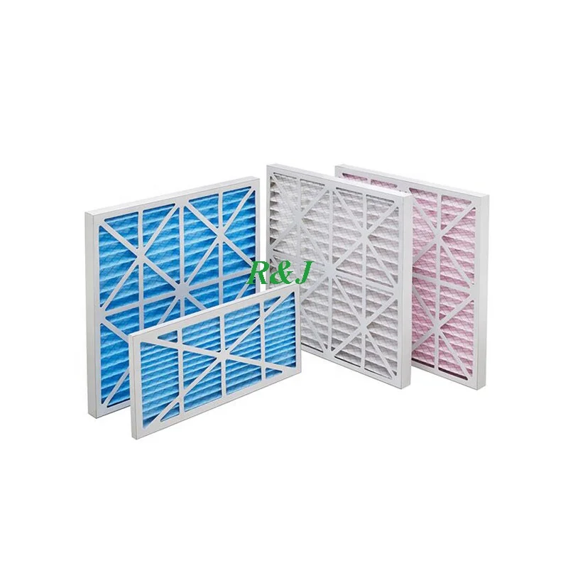 Customized size 20x20x1 Paper cardboard frame merv 8 9 11 13 14 pleated air furnace aur ac filter