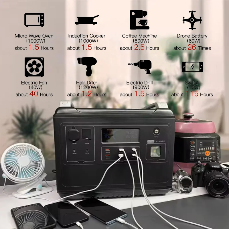 2000W/2048Wh  portable power station with solar panel for sale home energy storage battery