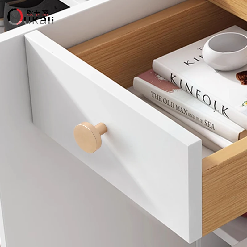 Oukali Aluminum Knurled Cabinet Handle Knob Drawer Pull Knobs Handles
