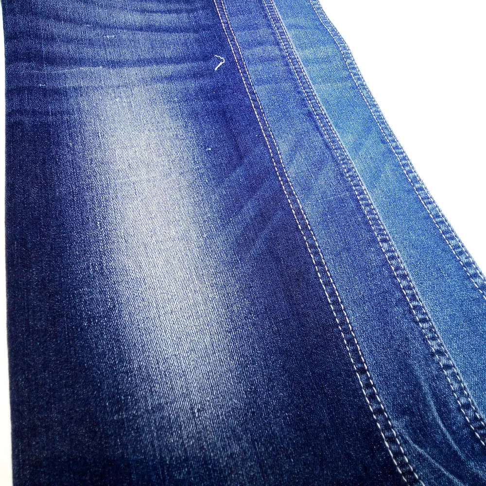 American high waist power stretch slub jean denim textile for girl pants