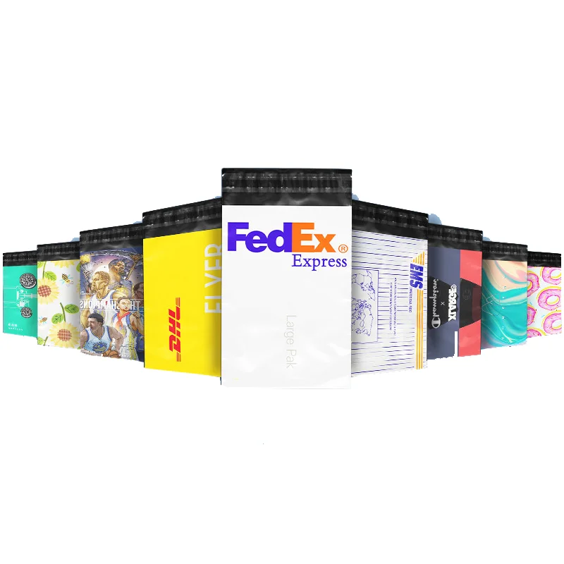 custom logo black eco friendly biodegradable plastic poly mailer courier shipping bag for clothing mail mailing bags