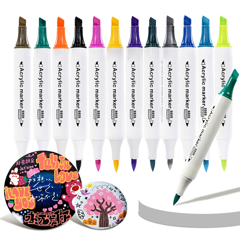Marcadores Magicos Acrilicos Rotuladores Marcadores De Colores Arte Punta Pincel Doble Punta Paint Set Acrylic Marker