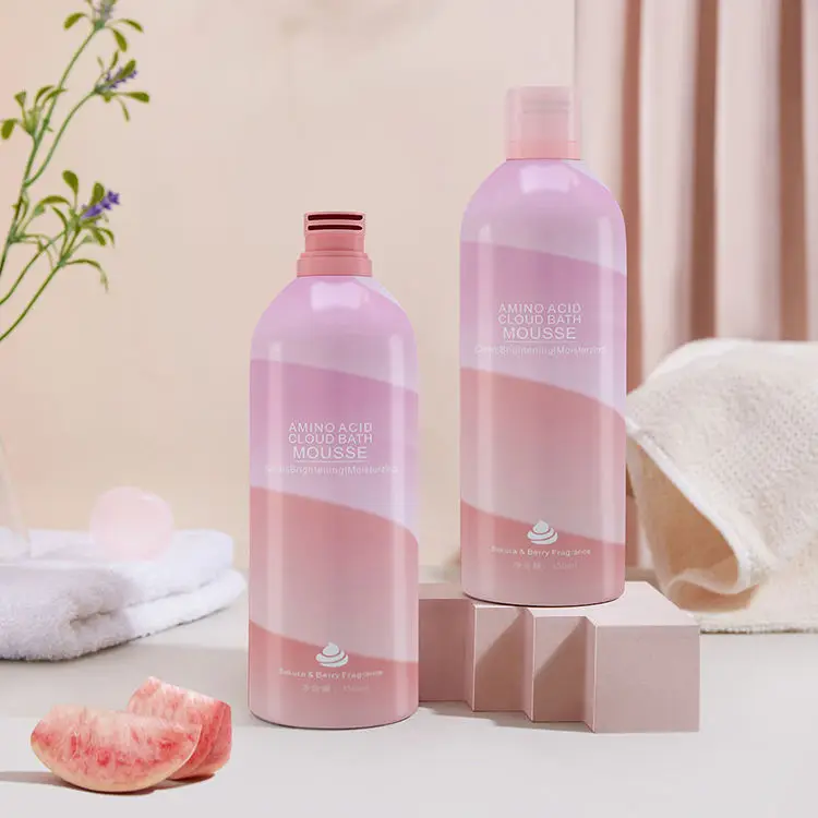 ODM/OEM Hot Selling Moisturizing Skin Whitening Body Shower Gel Amino acid Mousse Shower Gel