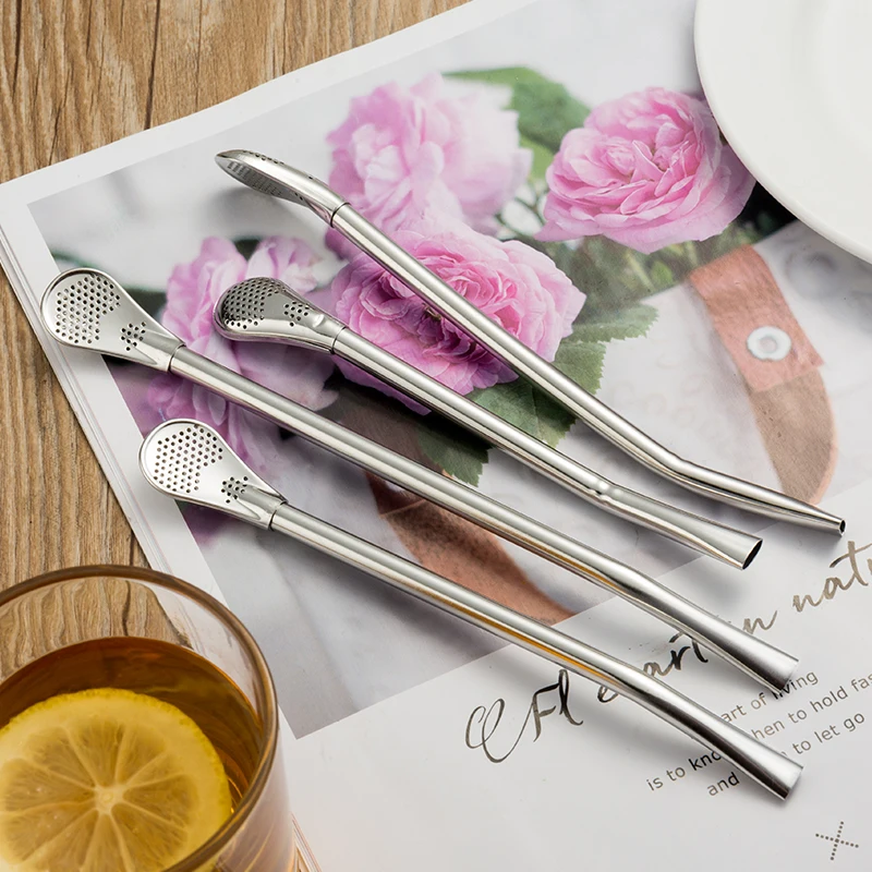 Посуда для напитков Yerba Mate чай из нержавеющей стали металлическая соломенная ложка аргентинский фильтр воды соломинка бара офиса горячая распродажа