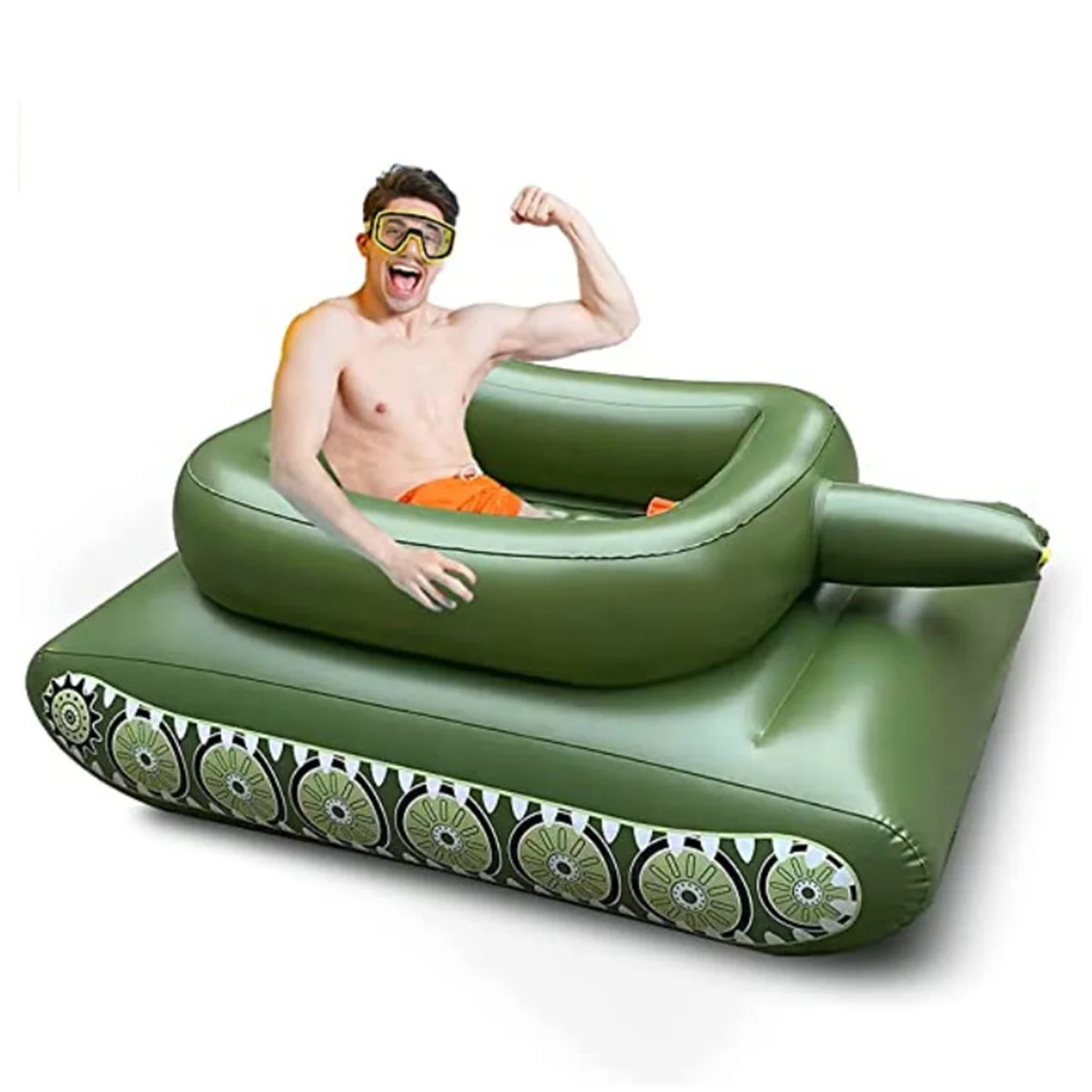Large Inflatable Water Tank Pool Float summer pool raft lounge adults spray guns pool floats durable PU  PVC Water battle tank