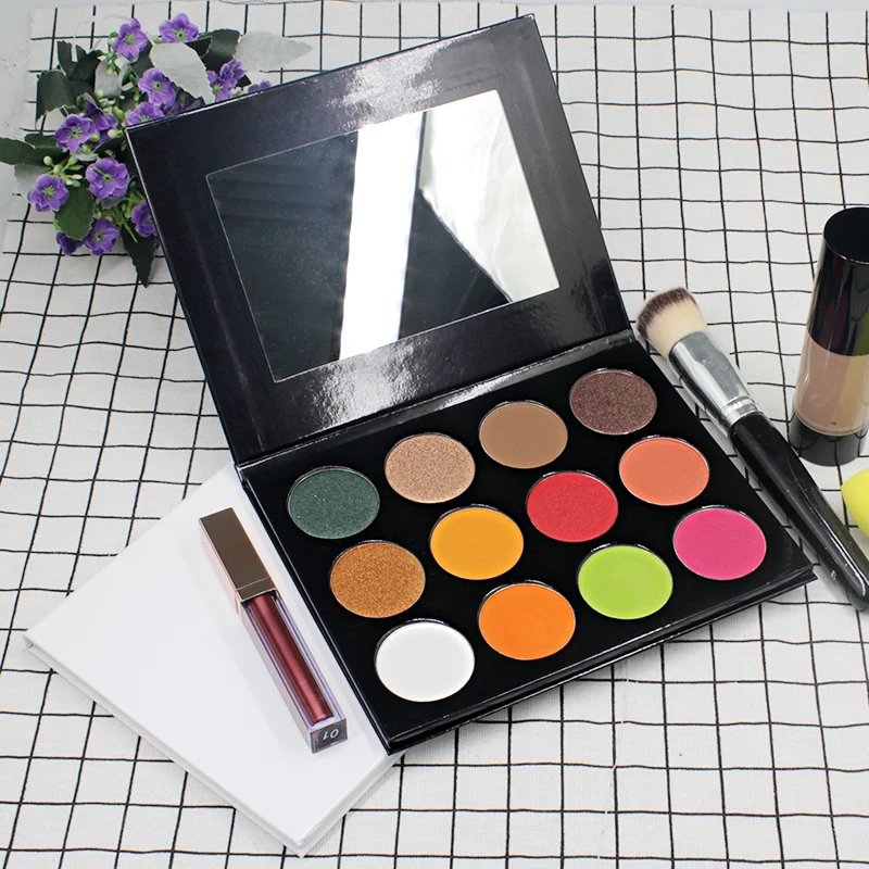 Private Label Packaging Cosmetics Pearl Pigment Custom Eyeshadow Pallet Eye Shadow Palette With Your Logo