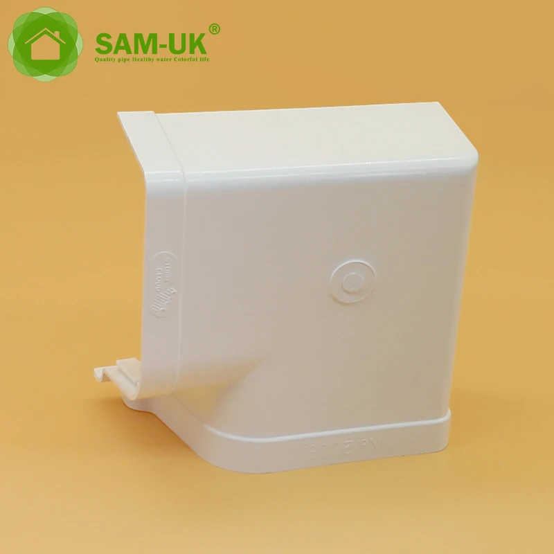 Factory fabrications wholesale outer edge of building roof drainage plastic pvc rain chain gutter adapter fittings