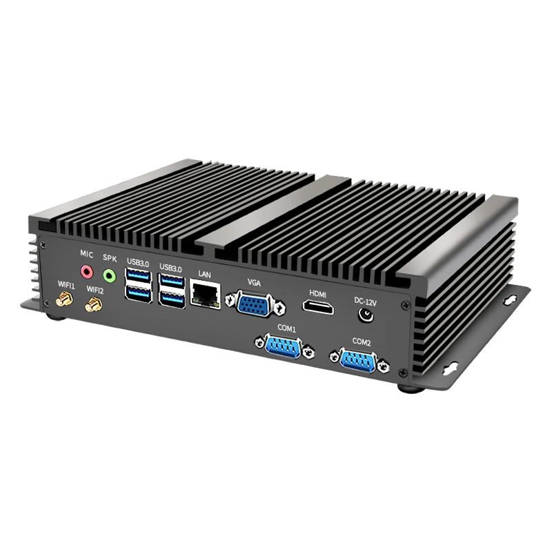 Aluminum Case Fanless Industrial ITX Mini PC I7 8550U 8565U Quad Core 8 Thread Gaming Desktop Computer Barebone System Linux PXE
