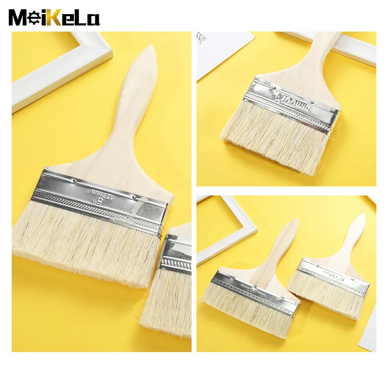MeiKeLa Decorative tools Paint brushes Wood paint brushes of different sizes for walls