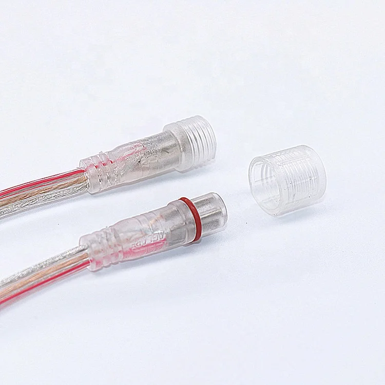 3pin 2pin 4pin наружный водонепроницаемый штекер 22AWG 20AWG 150 мм прозрачный разъем кабеля питания постоянного тока