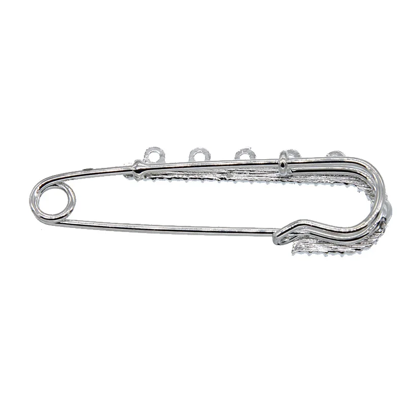 Gold Plated  Baby Pins Brooch Rhinestone Crystal Muslim Islamic Hijab Scarf Safety  Pins Brooches For kids