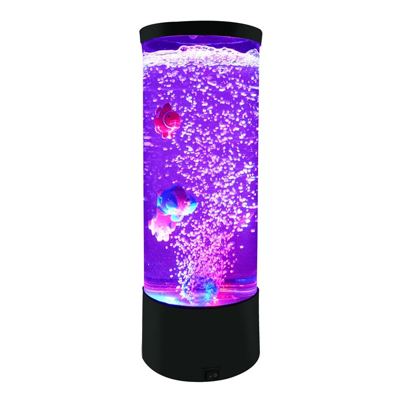 USB  Nightstand Color Changing Bubble Fish tank Desk Lamp Gift for Kids Men Women Dad Mom Novelty Gift