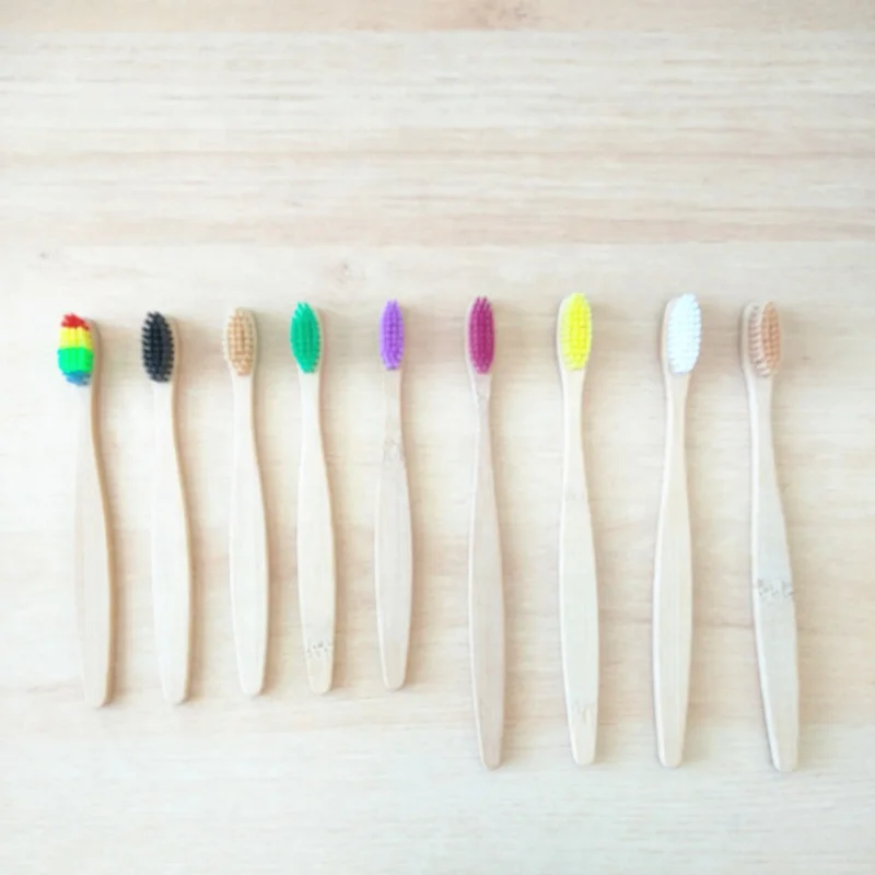 Custom Wholesale OEM Welcome Private Label Eco Biodegradable Adults Oral Clean Flat Handle Bamboo Toothbrush