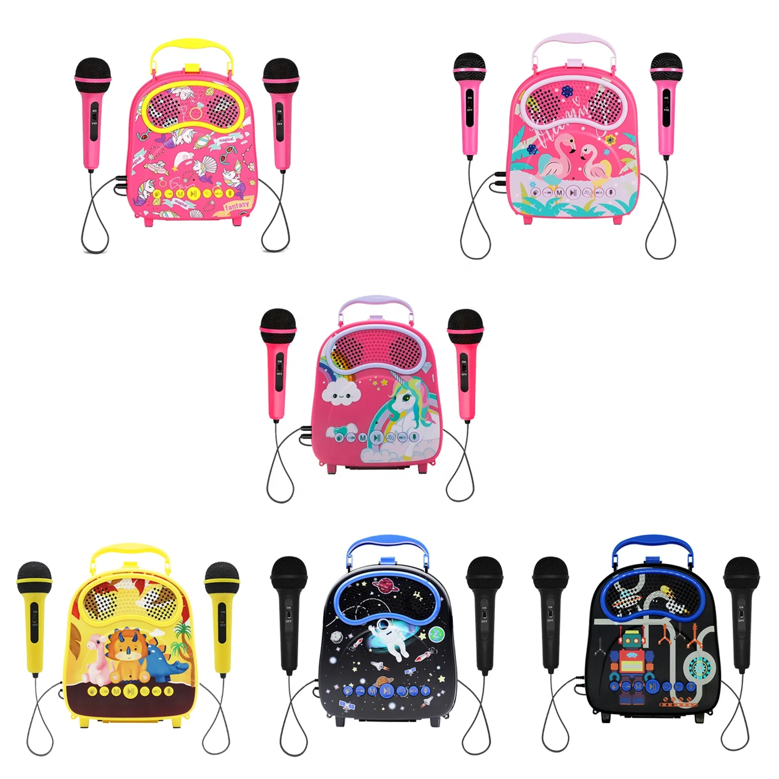 2024 new arrival Learning Toy Best girls boys Kids Music Mic Karaoke Singing Machine Toy with 2 Microphones For Gifts