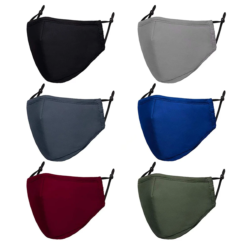 Unisex Custom LOGO Black White Reusable Cotton Polyester Cloth Designer Custom Facemask