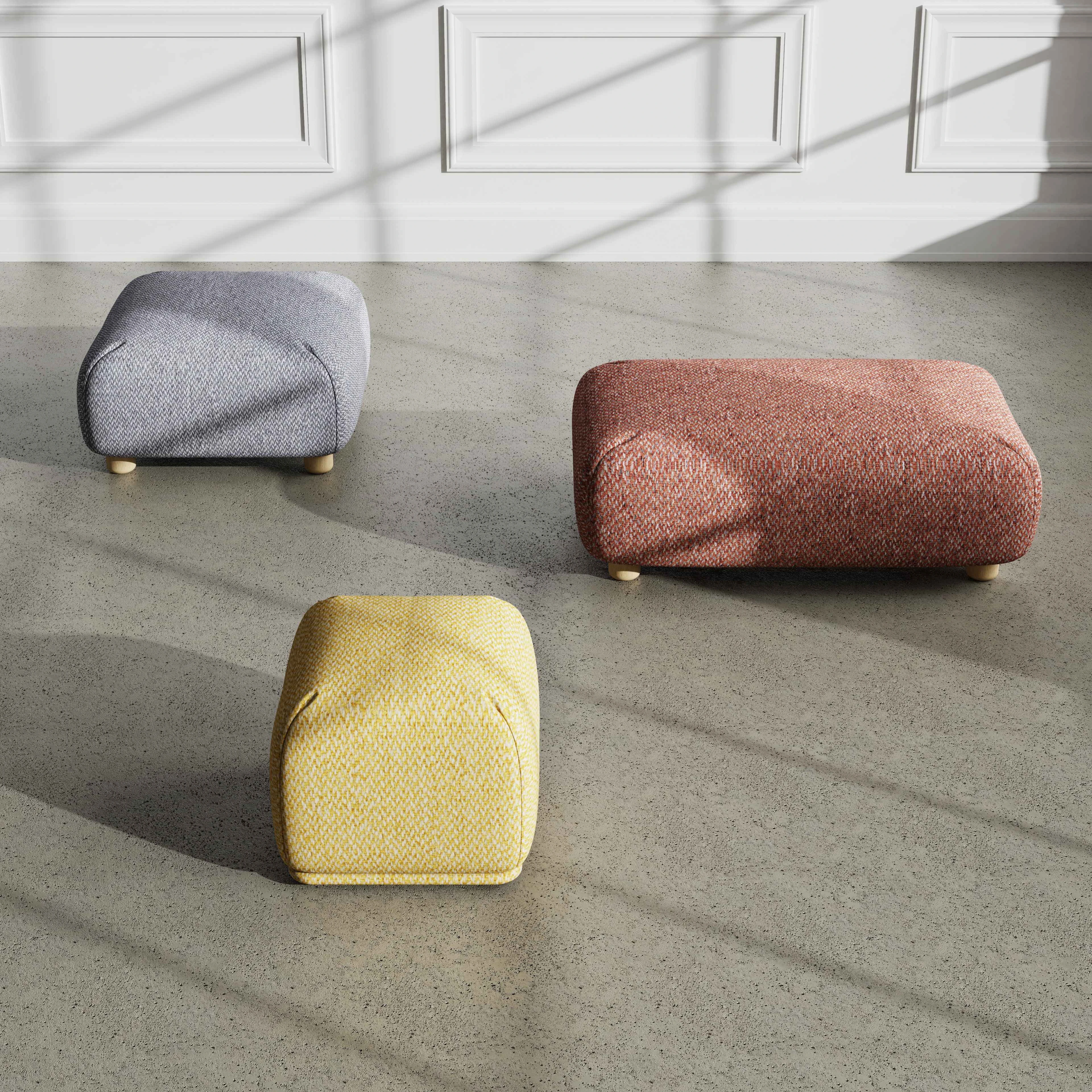 Amazon Hot Sale Wholesale Nordic Stylish Designer Modern Velvet Upholstery Fabric Ottoman Chair Stool