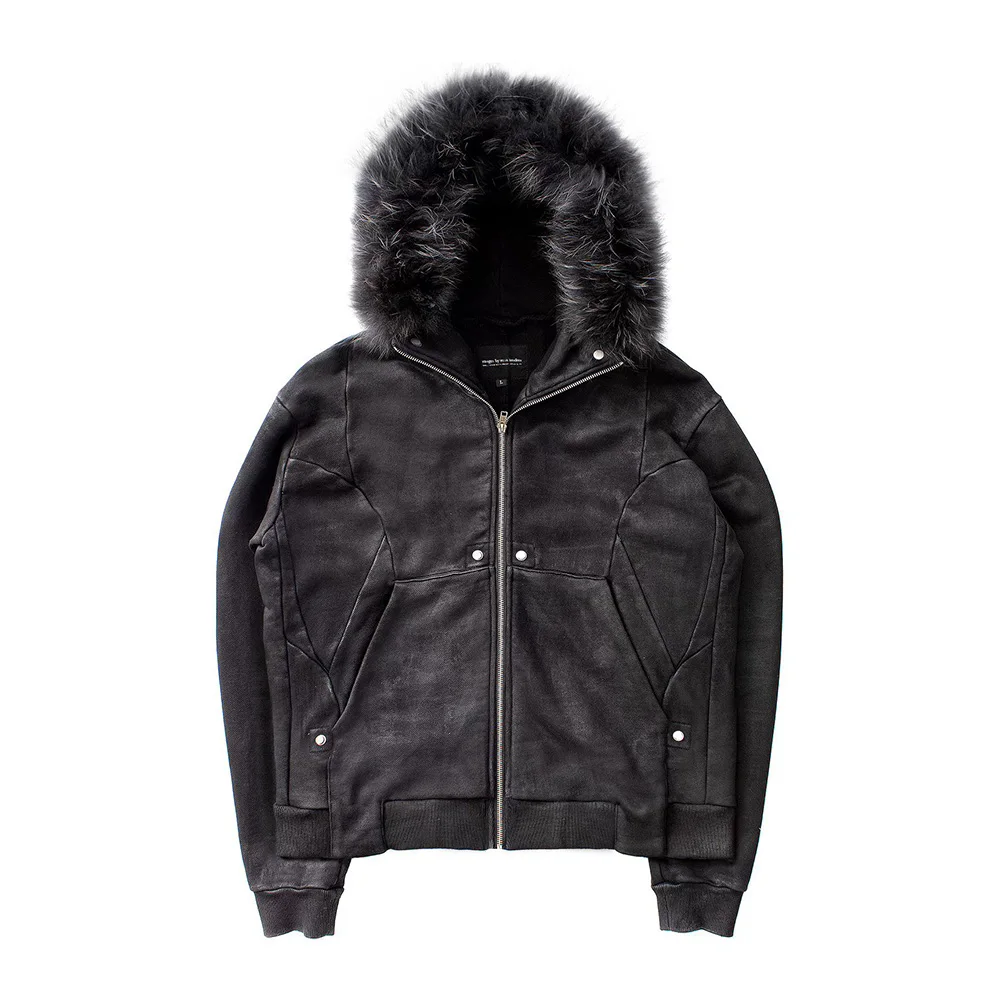 high quality luxury manufacturer custom hoodies waxed vintage wash hoodie
