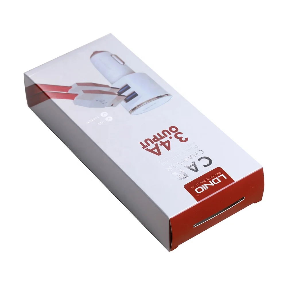 Customized logo printing paper earphone headphone packaging box headcase packaging box with plastic tray insert