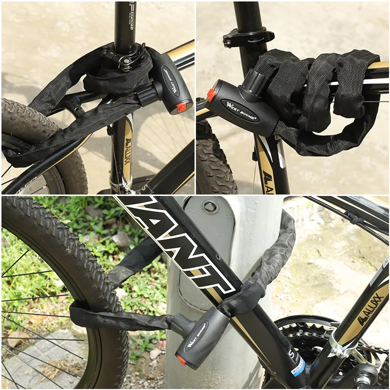 Bike Lock Security Heavy Duty Bicycle Chain Lock Bike Safety Anti-Theft Motorcycle Bike Chain Locks With Keys