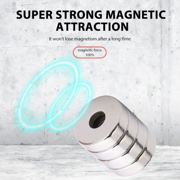 Промышленное применение Перманентный Сильный Магнит N48 с зенкером диском диафрагмы Ndfeb