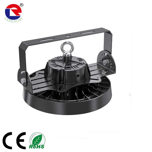 Warehouse Factory Gymnasium Workshop Indoor Industrial Fixtures UFO Lighting  CE ROHS 150lm/w 100W 150W 200W LED High Bay Light