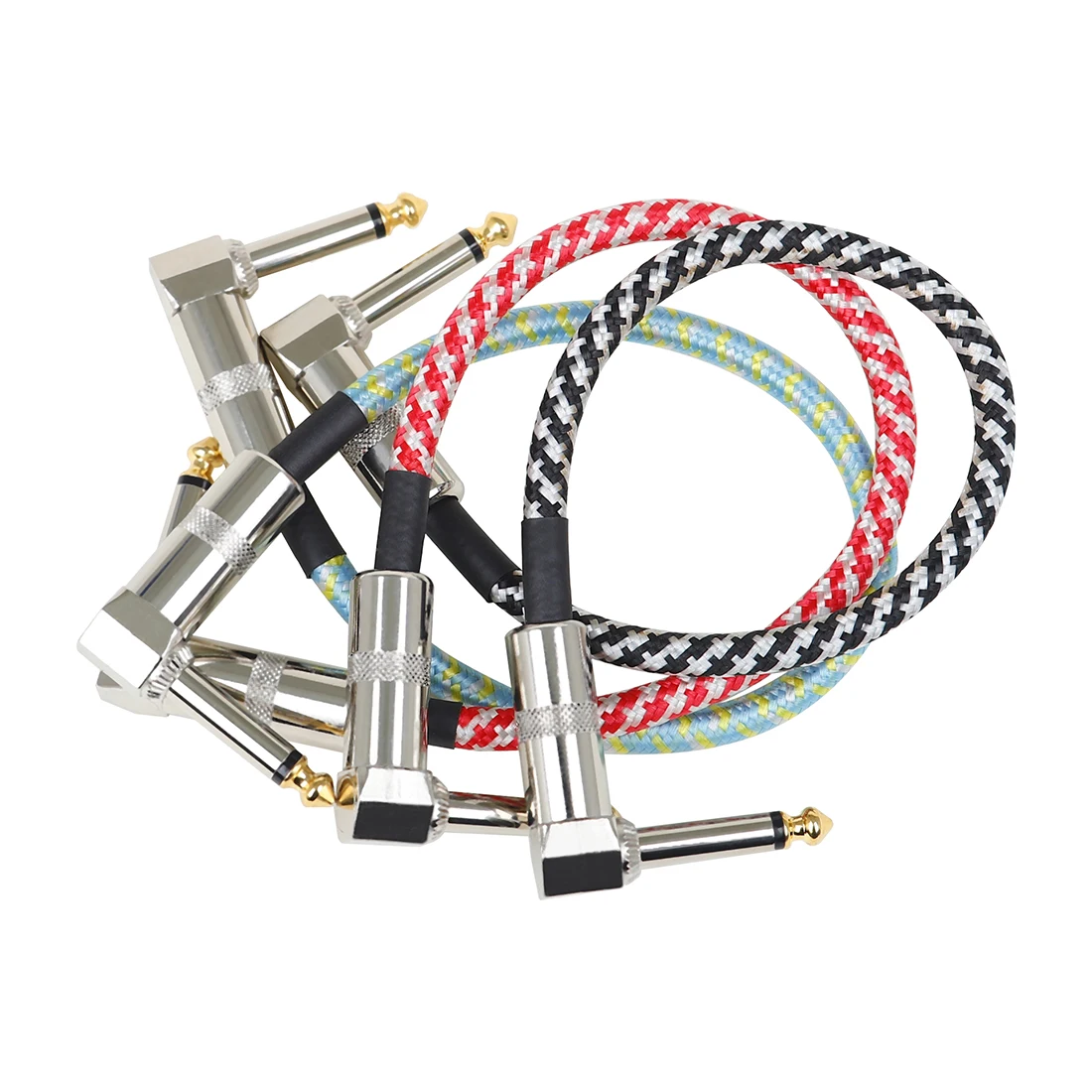 Factory direct delivery of high quality low price right angle color durable audio guitar cable