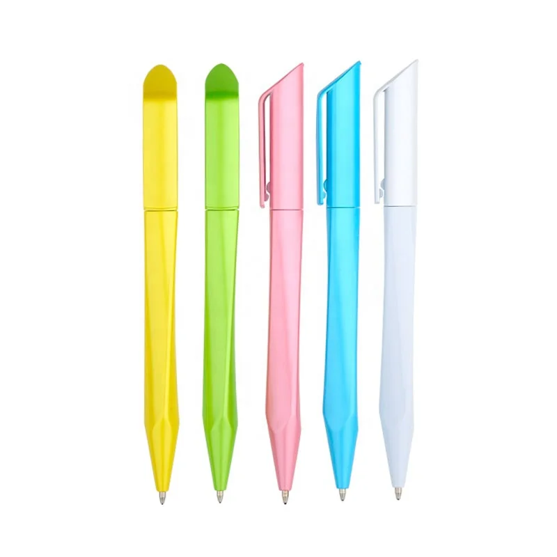 Pens With Custom logo Promotional Ball Pen Triangle Shape Metallic Print Pen