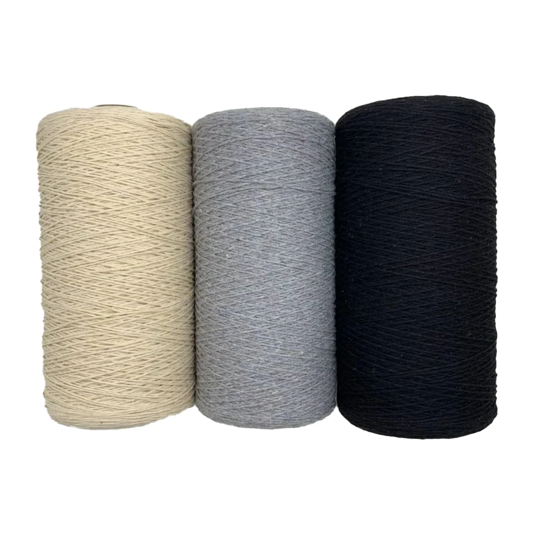 Charmkey customize twisted 1mm warp thread machine use recycled cotton yarn for handmade weave loom blanket